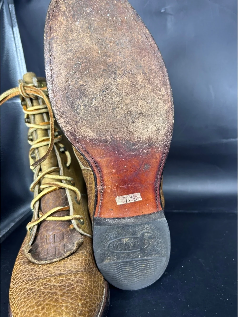 Vintage Leather USA Made Justin Combat Boots Men 7.5 D Women 9 Field Style 430